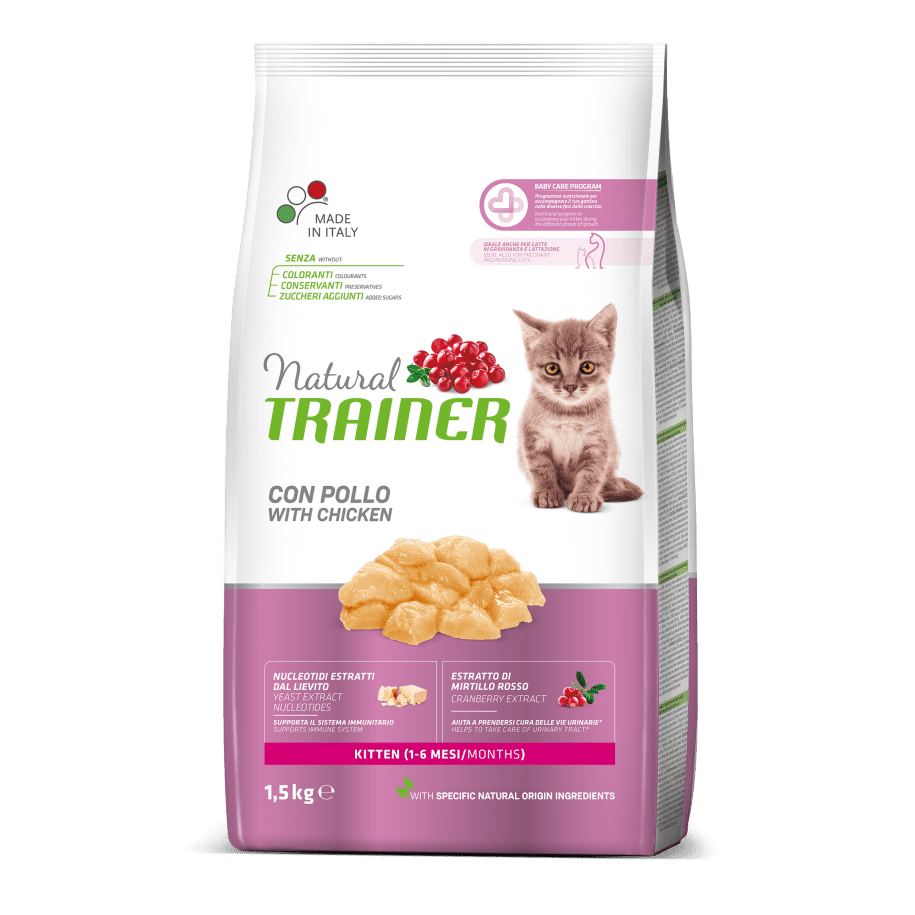 Natural TrainerKitten con Pollo Fresco 1,5Kg Natural TrainerKitten con Pollo Fresco 1,5Kg